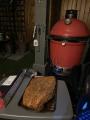 iKamand set up and brisket going on