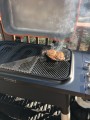 Gets very hot! Great Rib eye.