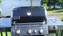 On the water. Lasted 12years. Not shown new Weber cover!