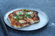 Our first Pizza baked in the Forno Venetzia.  Delicious!