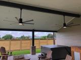 Two fans with light kits for our outdoor living space