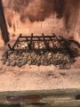 Sand in the burn pan and ember material added. Note the lava rock around the perimeter - didn't have enough on hand to had to order more.