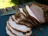 Hickory smoked pork loin deli sliced with my 20-year-old Zwilling.