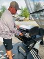 Love using the griddle with the countertop cart.