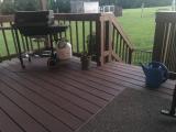 The Old grill looks good on the new stained deck