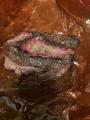 Chuck roast has beautiful smoke ring!
Brisket in progress!