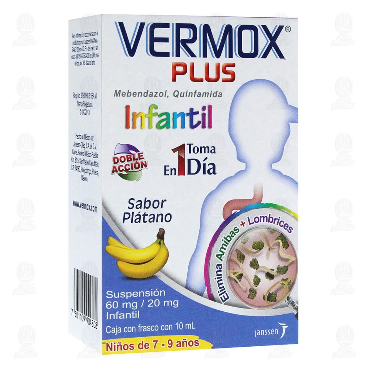 vermox plus pediatrico como se toma