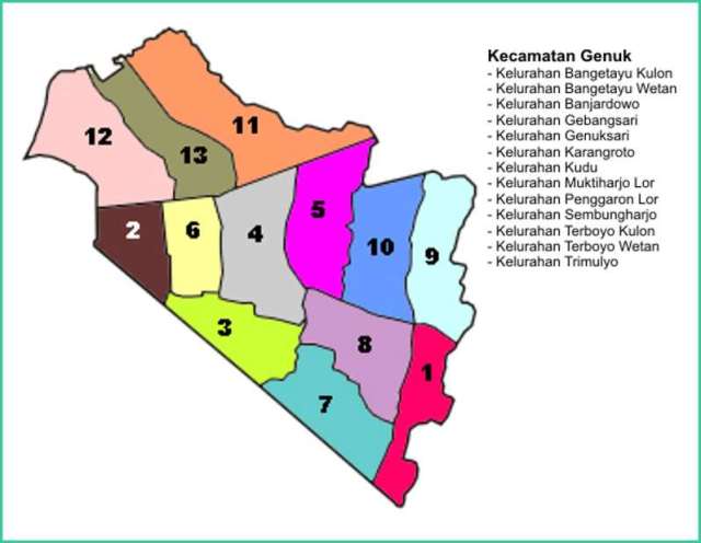Peta Kecamatan Genuk Kota Semarang Peta Kecamatan Genuk Kota Semarang