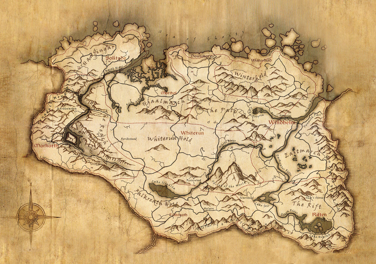 Map of Skyrim