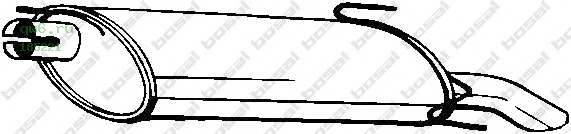 Фото запчасть №185221 BOSAL Фото запчасти Глушитель задняя часть OPEL ASTRA F 96-98, 185-221