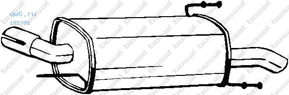 Фото запчасть №185701 BOSAL Фото запчасти Глушитель задняя часть OPEL CORSA C 00-, 185-701