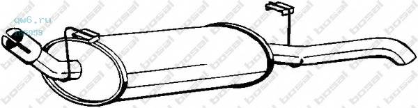 Фото запчасть №185953 BOSAL Фото запчасти Глушитель задняя часть OPEL ASCONA_C 81-89 V1.3,1.6,1.6i,1.8,2.0i, 185-953
