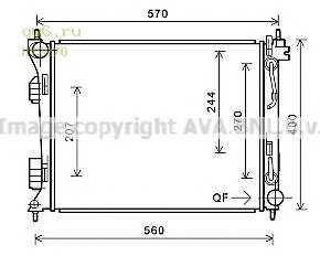 Фото запчасть №HY2270 AVA радиатор Радиатор HY2270 AVA