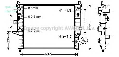 Фото запчасть №MSA2332 AVA радиатор Радиатор MSA2332 AVA
