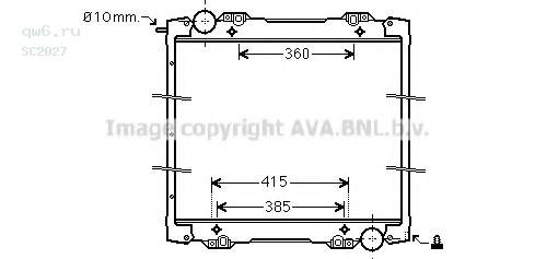 Фото запчасть №SC2027 AVA радиатор Радиатор SC2027 AVA