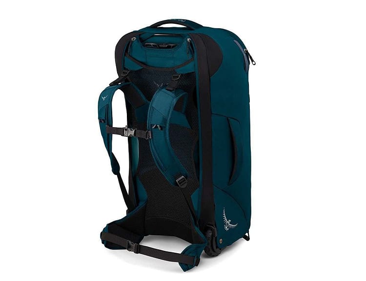 Sac à dos Osprey Farpoint Wheels 65 en mode sac à dos