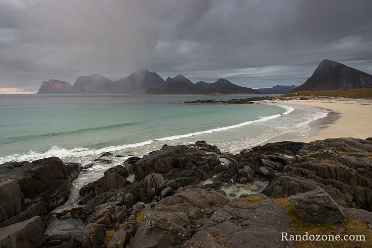 Plage dans les îles Lofoten