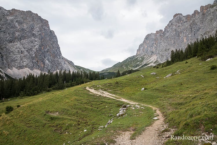 Randonnée au Gehrenspitze : vue sur le col