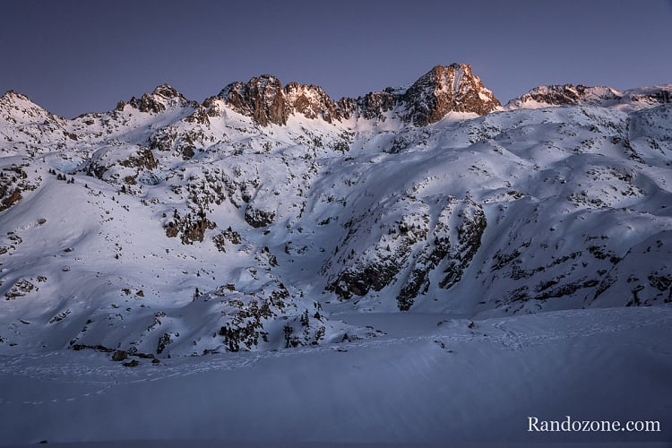 Coucher du soleil sur le massif du Néouvielle
