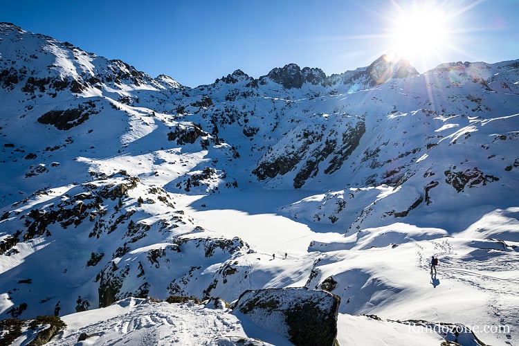 Lac de Coume Escure sous la neige