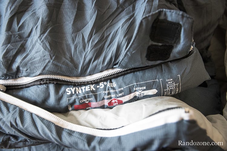 Sac de couchage Millet Syntek -5° Reg