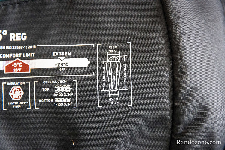 Sac de couchage Millet Syntek -5° Reg