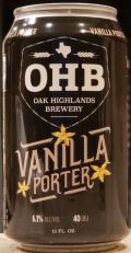 Oak Highlands Vanilla Porter