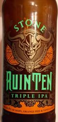 Stone RuinTen Triple IPA - Orange Peel & Vanilla Bean