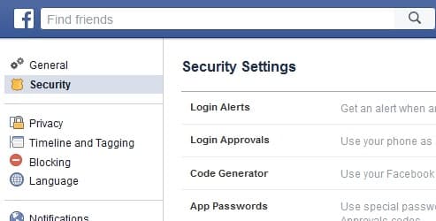 facebook security