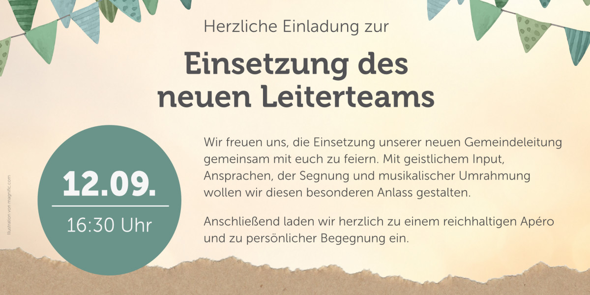 Einsetzung der neuen Leiterschaft Event Flyer