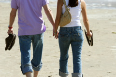 Couple Walking on the Beach