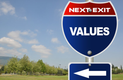 Values Road Sign