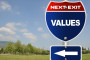 Values Road Sign