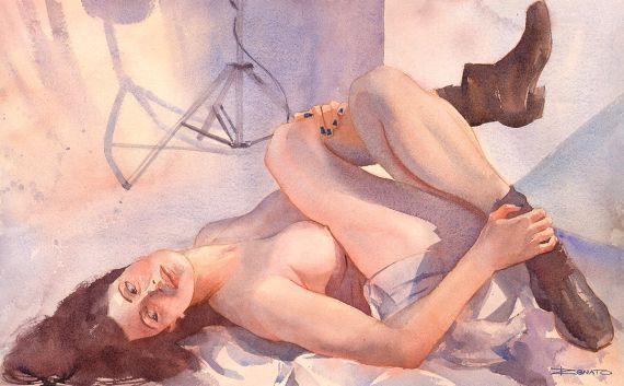 Girl in the golden rectangle