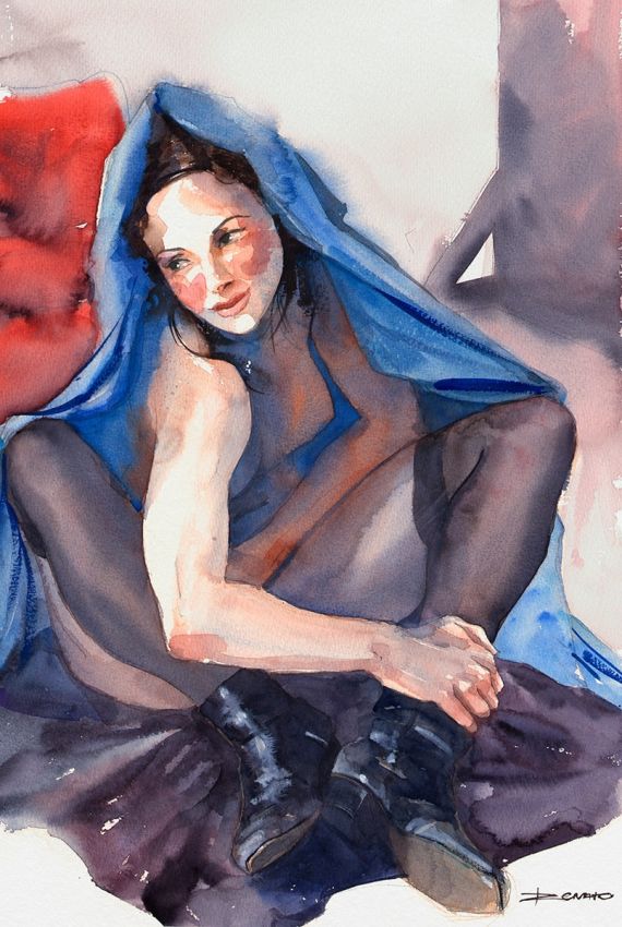 Blue nailed girl 3