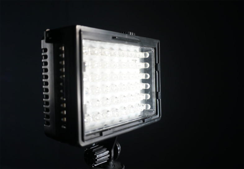 For illuminating charts evenly at low light levels we use LitePanels Micro adjustable LED lights.