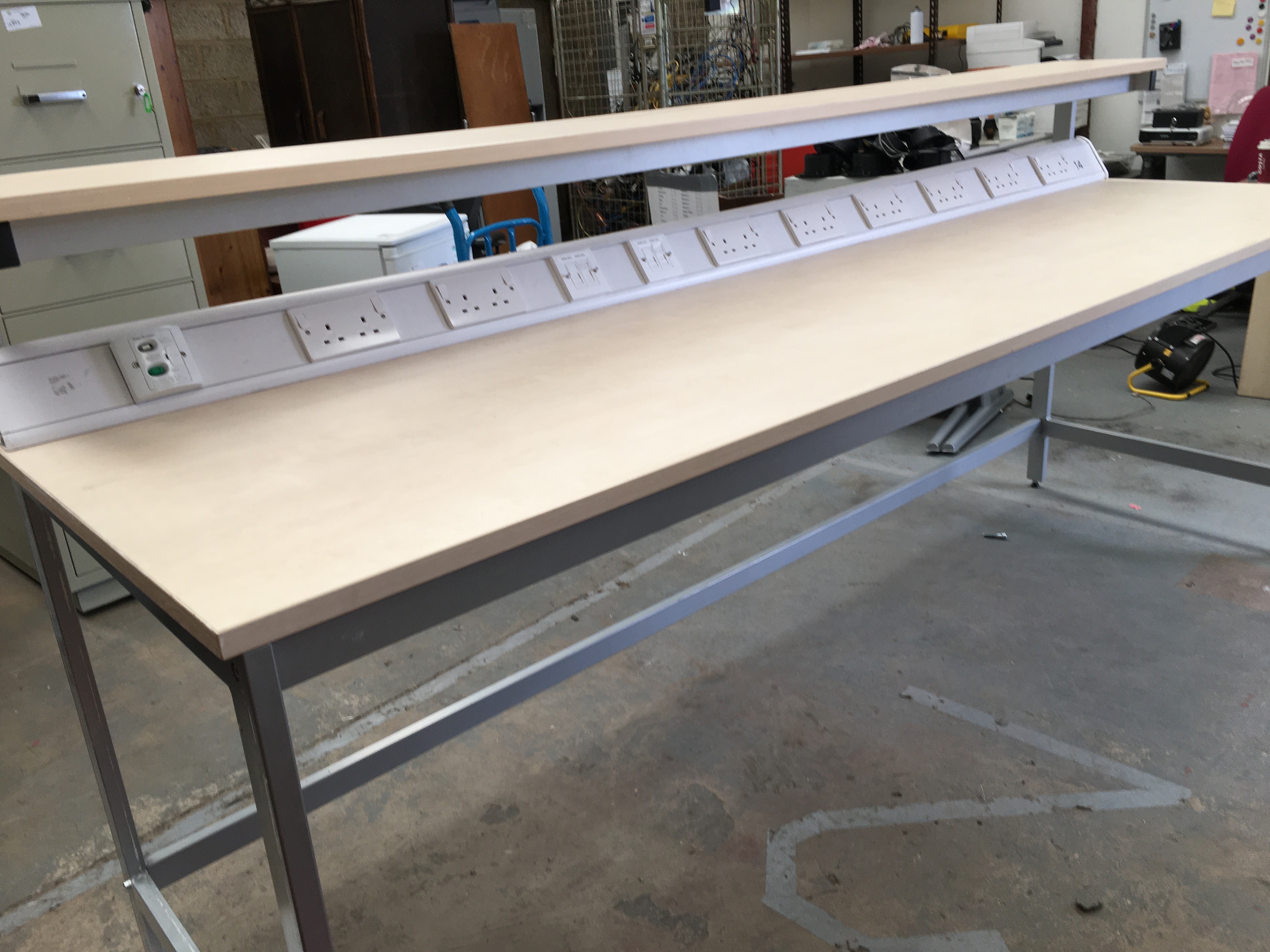 Lab bench with built in power units just £15.00 Item ID 13873