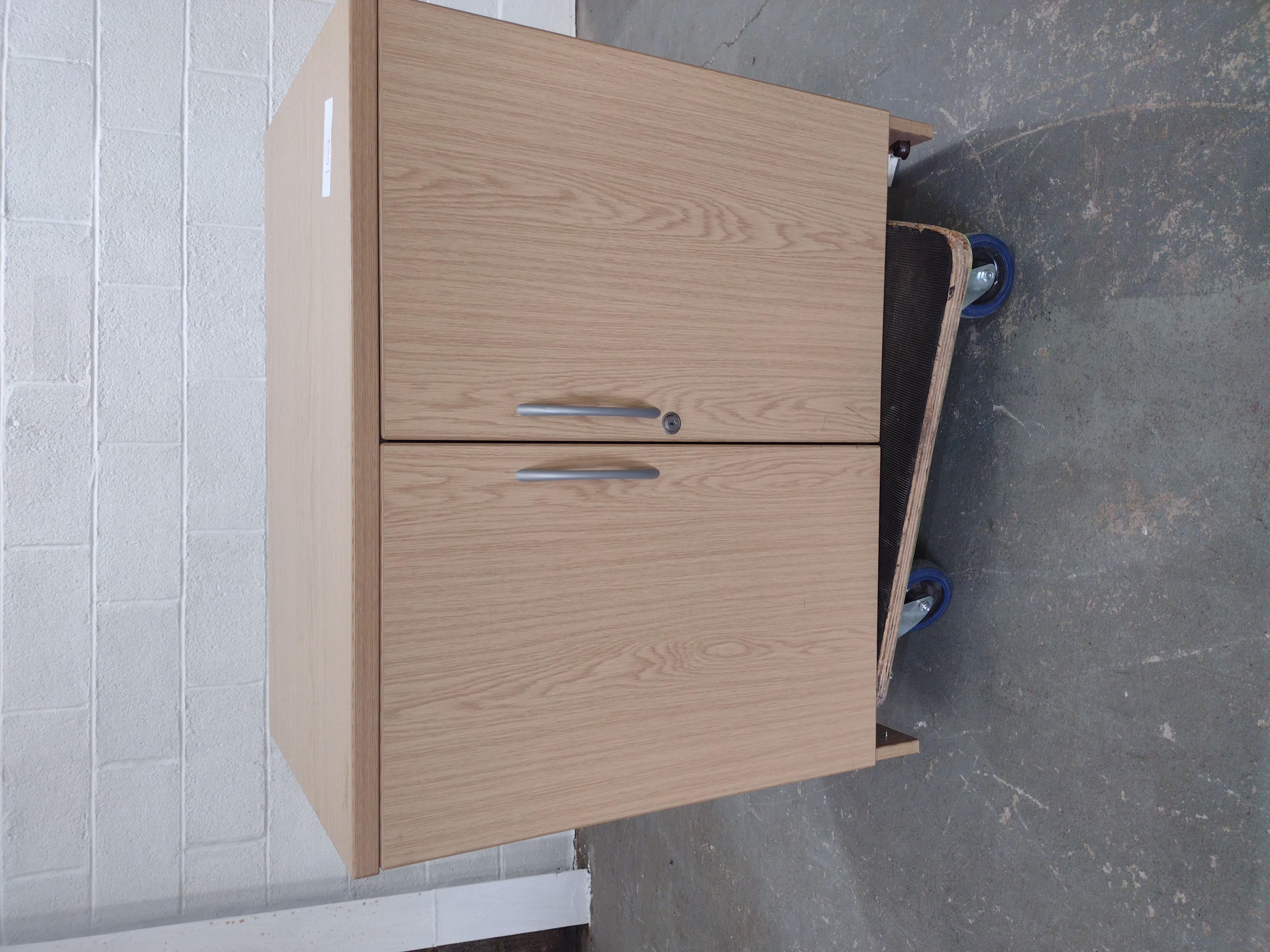 brown wooden 2-drawer chest just £0.00 Item ID 28786