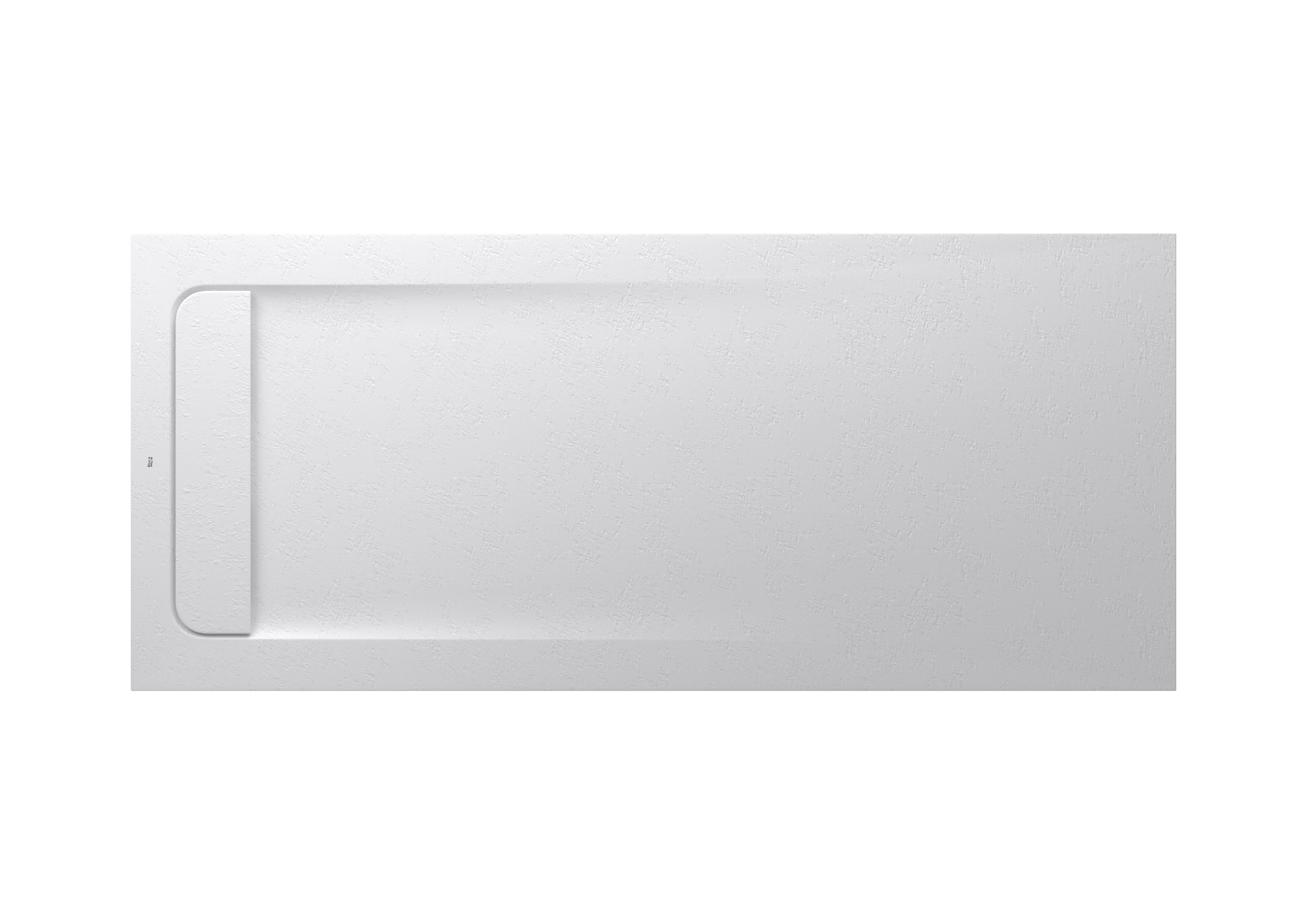 Aquos receveur en stonex avec vidage haut débit 1600x700 blanc