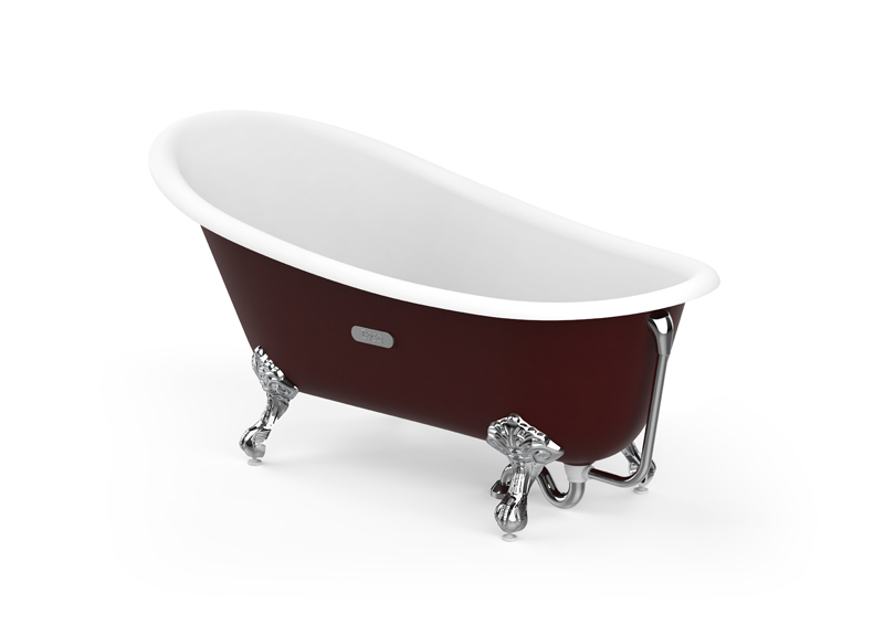 Carmen baignoire fonte fd antiderapant 1600x800 bordeaux