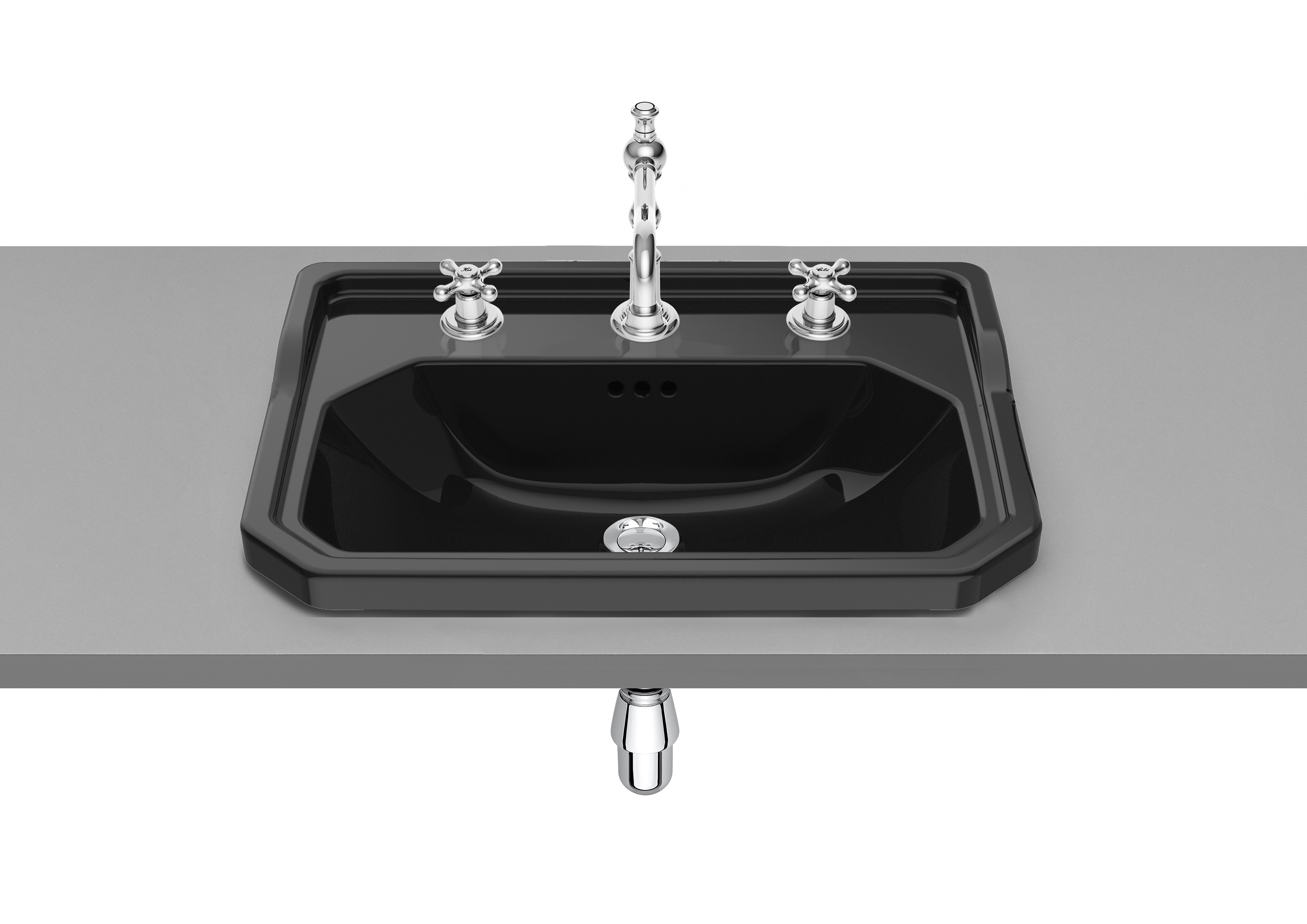 Carmen vasque à encastrer 600 perce 3t noir