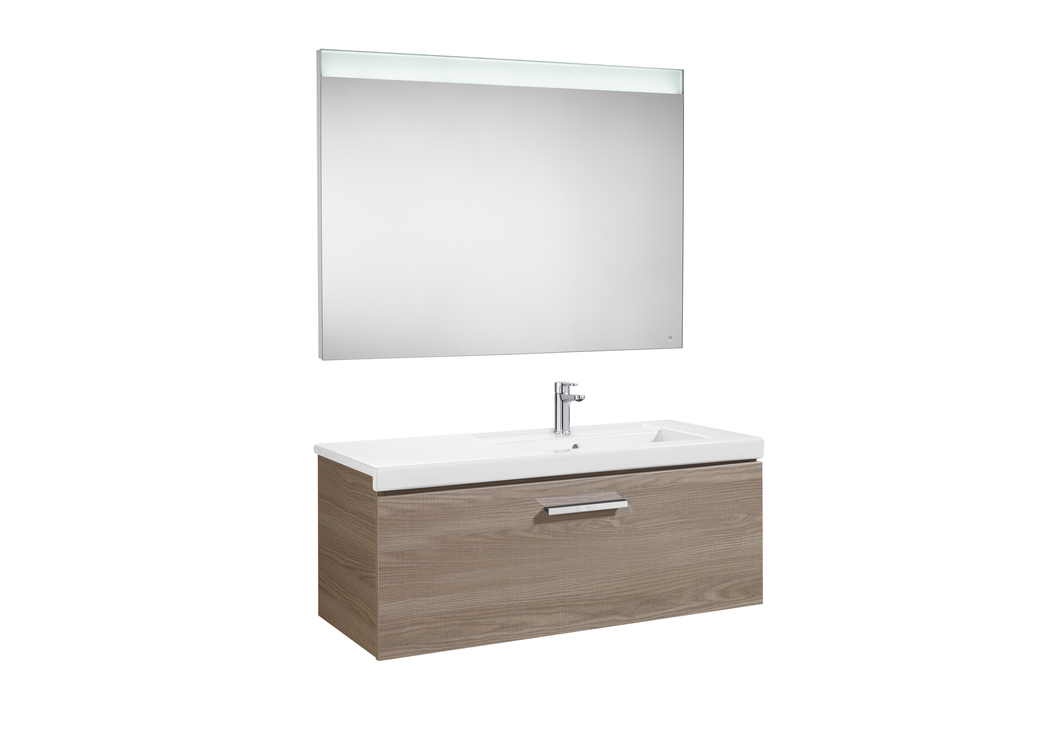 Prisma pack unik 1tiroir+miroir led 900 droite ash