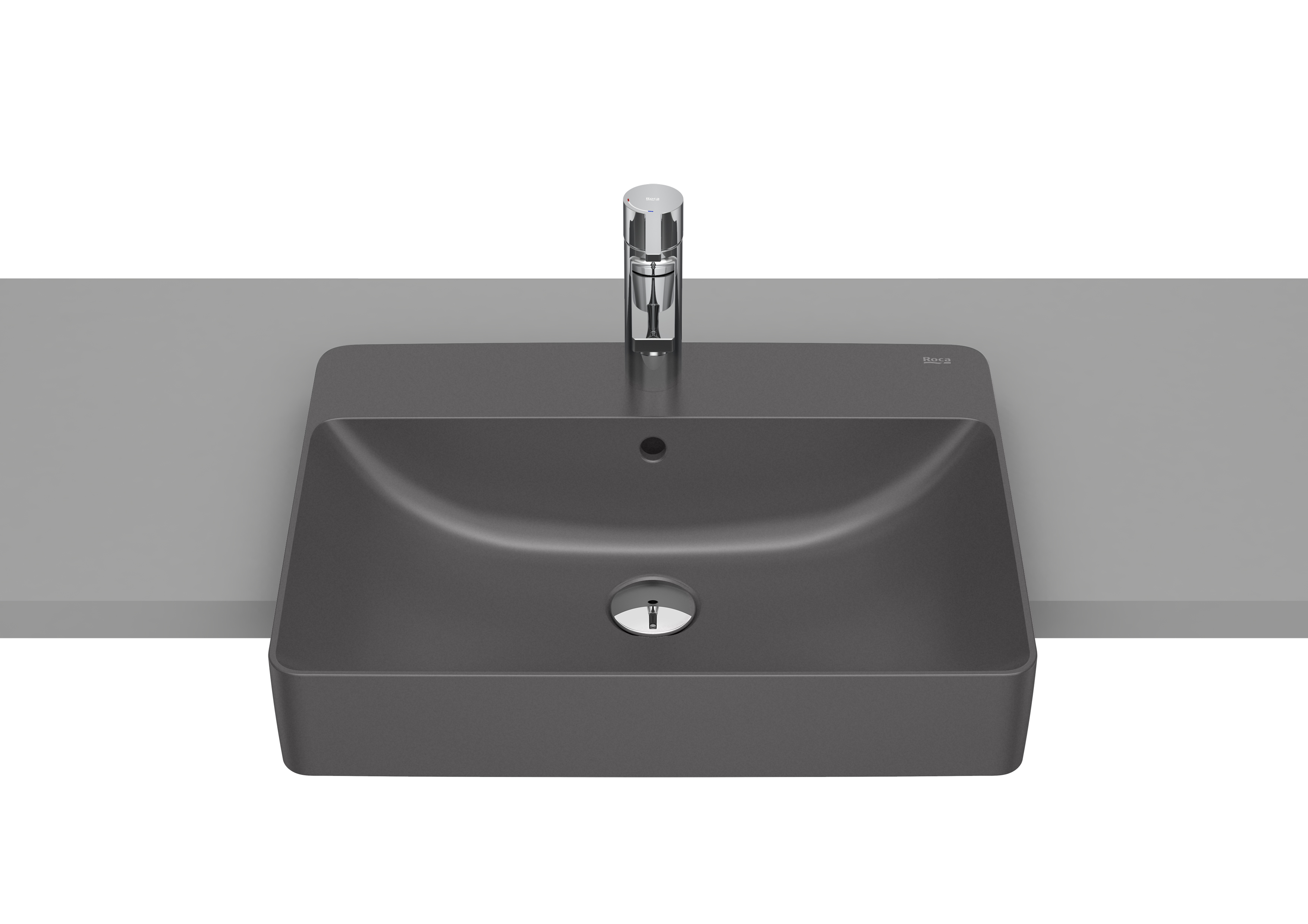 Inspira lavabo semi-encastrée en fineceramic 550x420 onyx