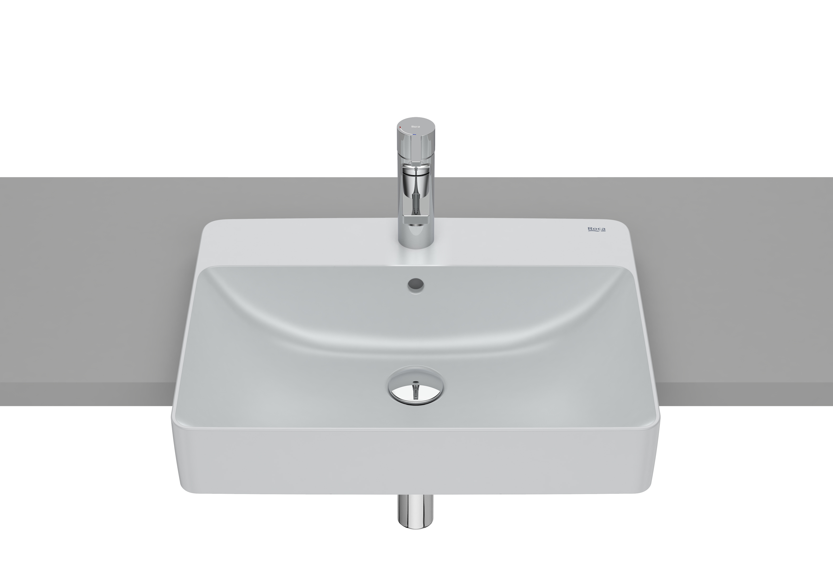 Inspira lavabo semi-encastrée en fineceramic 550x420 perle