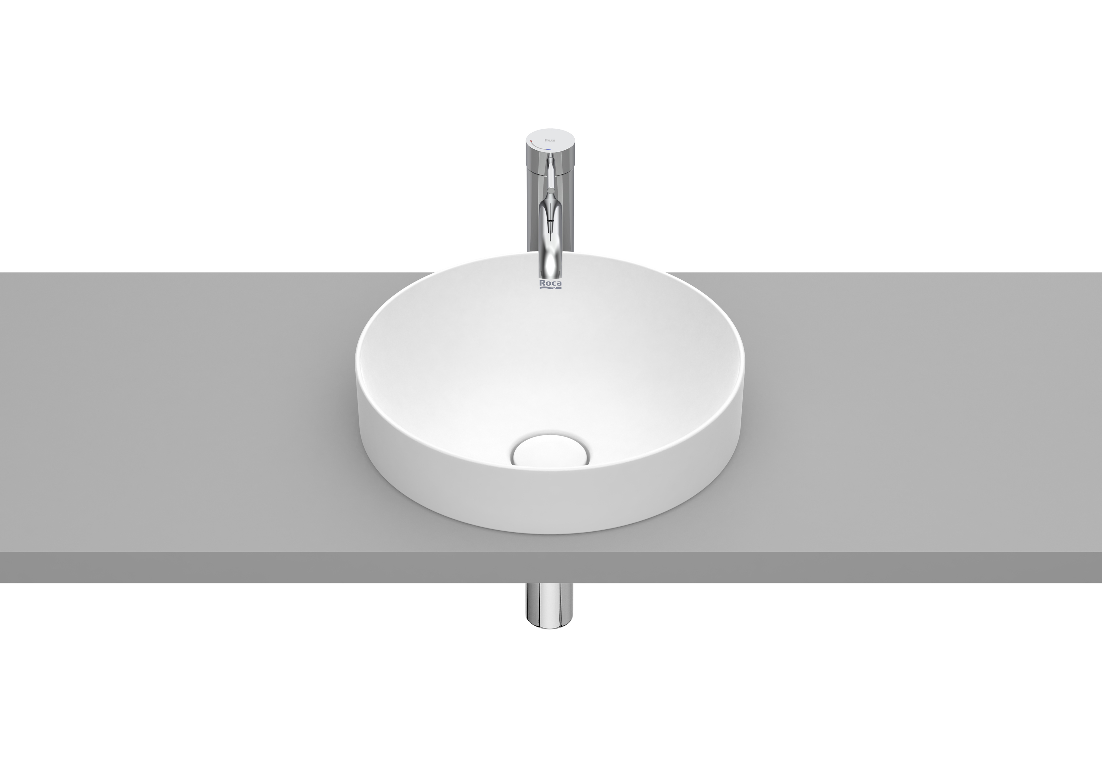 Inspira rd lav semi-encast 37x37 blanc mat