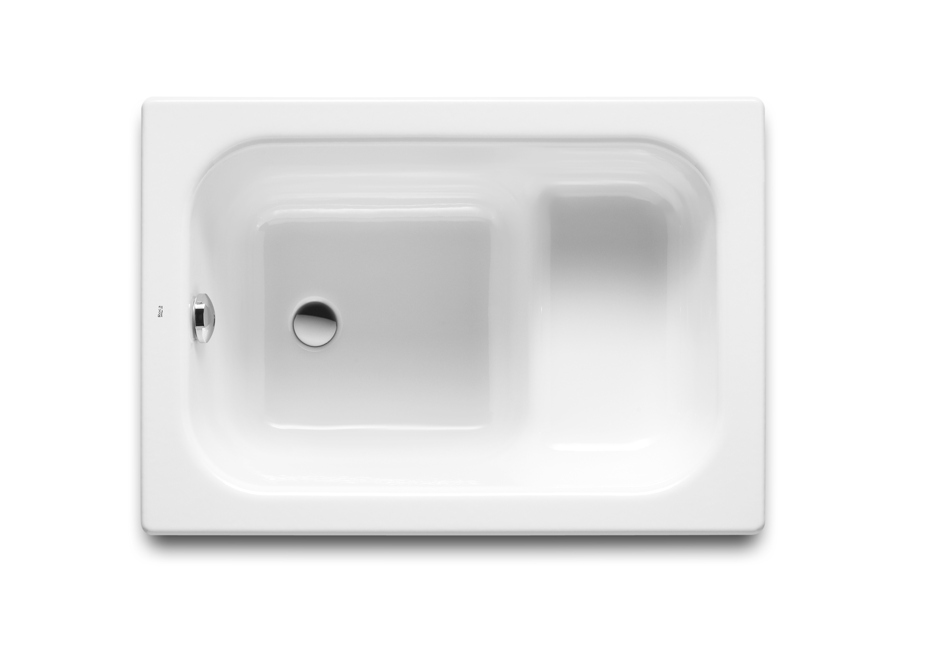 Baig.acier fauteuil 105x70 a.pieds blanc