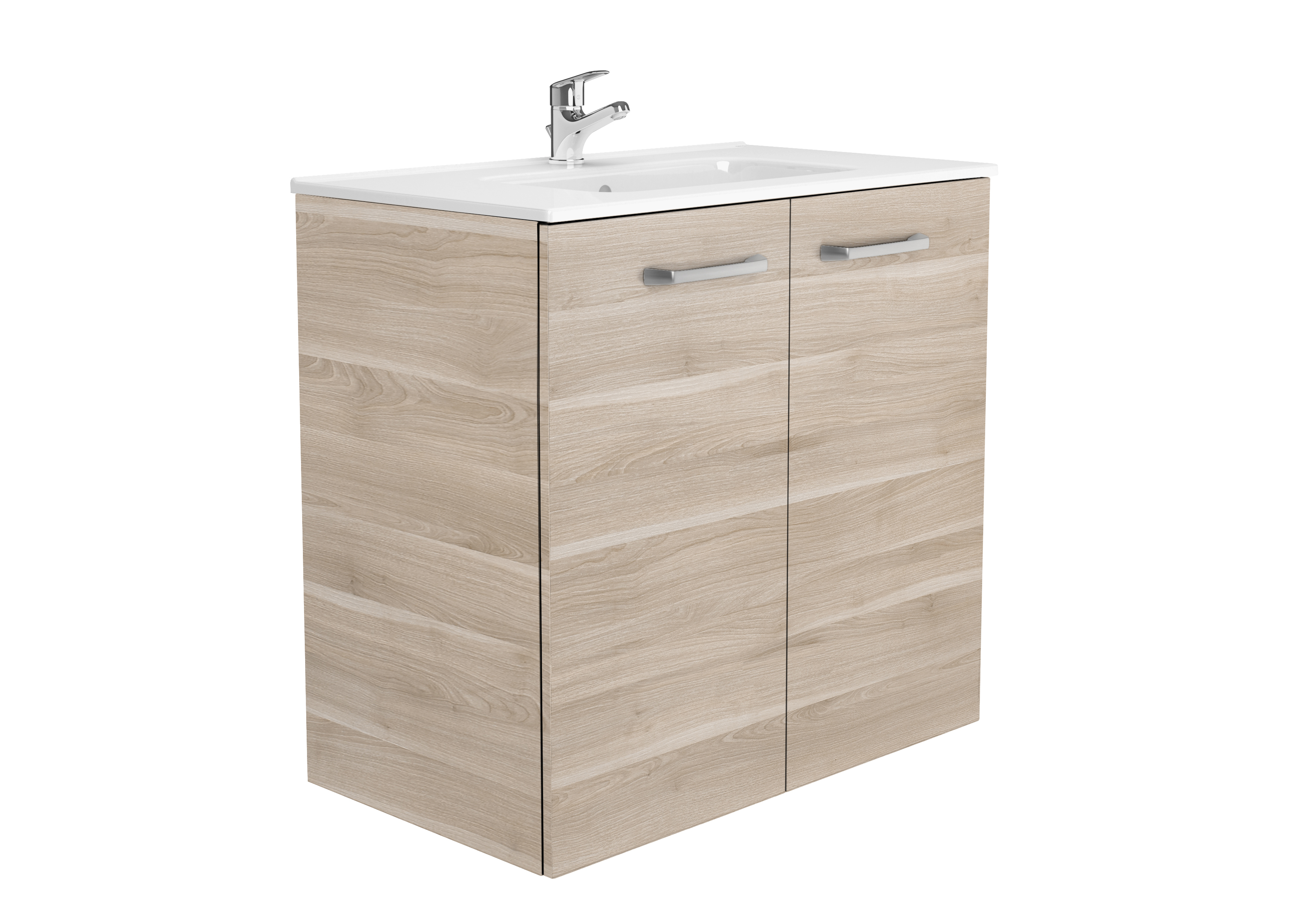 Adele unik meuble 2 portes + lavabo 800mm bouleau