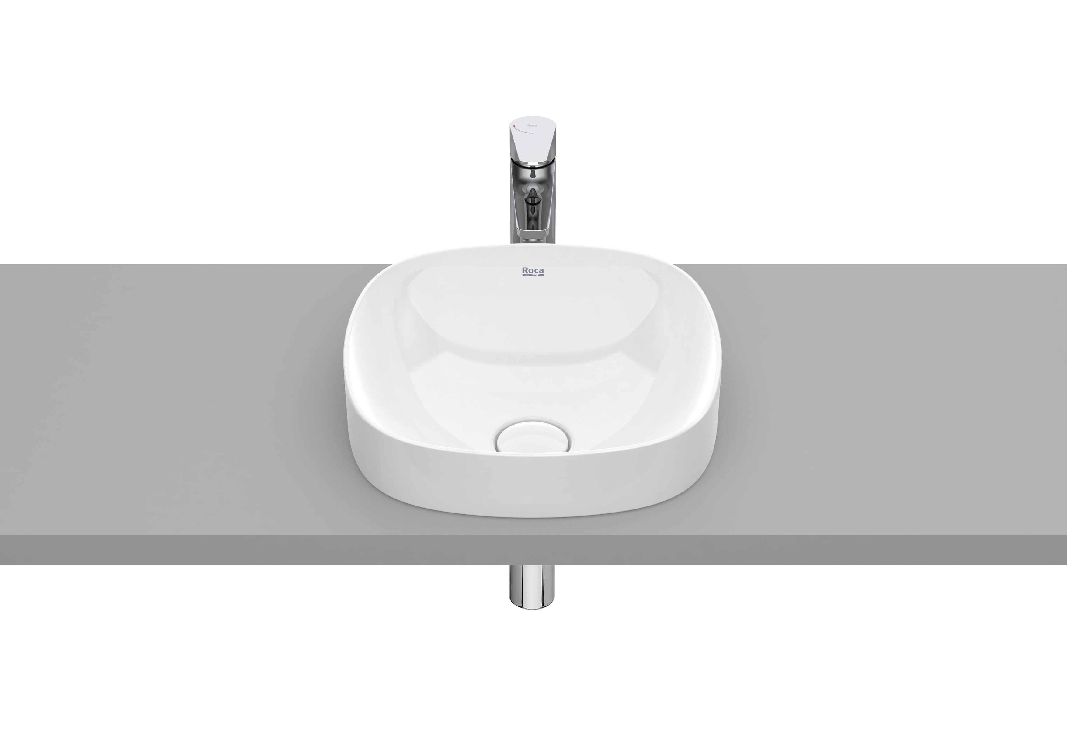 Inspira soft lavabo semi-encastre 37x37 blanc