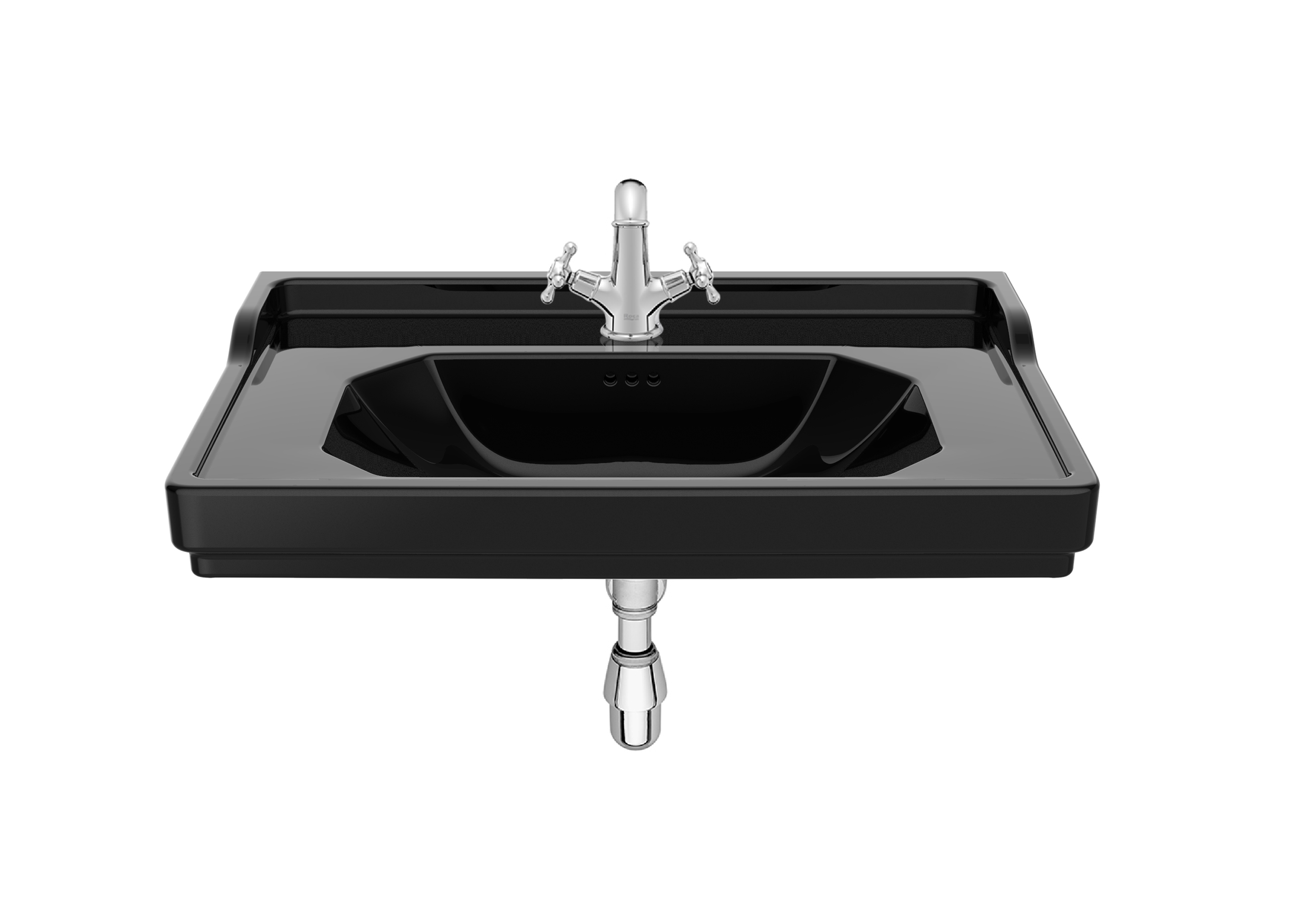 Carmen lavabo mural 800 mm perce 1 trou noir