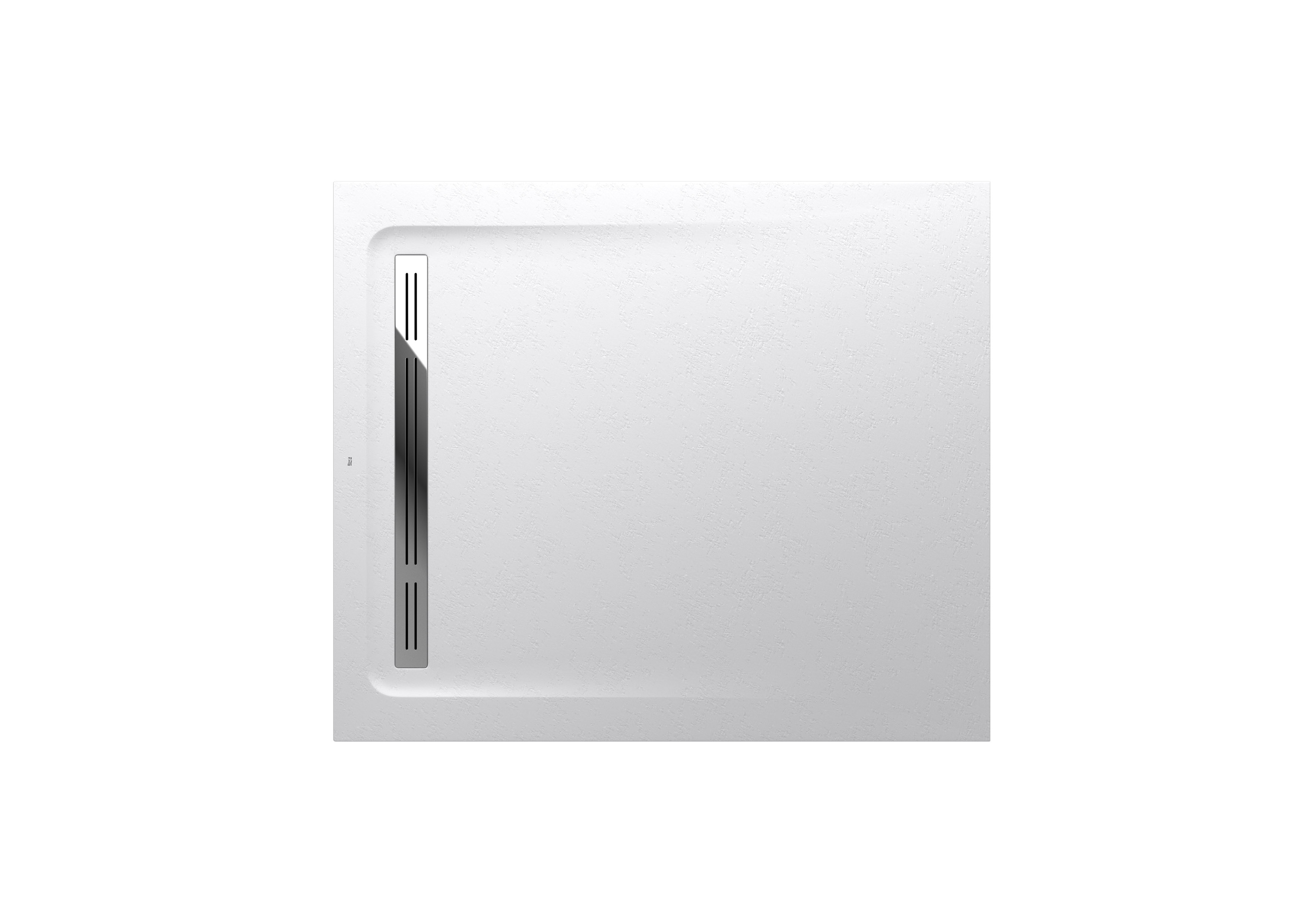 Aquos receveur en stonex avec vidage haut débit 1200x1000 blanc